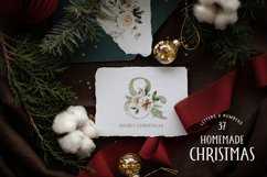 HOMEMADE CHRISTMAS Watercolor Christmas Clipart Product Image 11