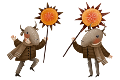 Ukrainian Carolers with Christmas Star. Ukrainian Kids Product Image 2