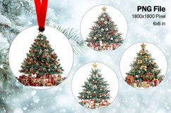 Christmas Tree Ornament Round Circle Decorate Sublimation_7 Product Image 1