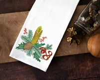 Christmas embroidery, candle and pine branch embroidery file Product Image 4