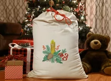 Christmas embroidery, candle and pine branch embroidery file Product Image 5