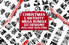 127 Christmas &amp; Nativity Scene Silhouette Mega Bundle Product Image 1