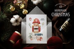 HOMEMADE CHRISTMAS Watercolor Christmas Clipart Product Image 13