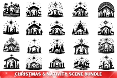 127 Christmas &amp; Nativity Scene Silhouette Mega Bundle Product Image 2