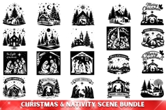 127 Christmas &amp; Nativity Scene Silhouette Mega Bundle Product Image 3