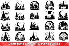 127 Christmas &amp; Nativity Scene Silhouette Mega Bundle Product Image 4