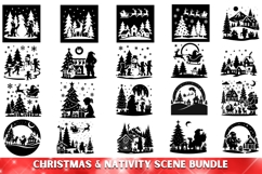 127 Christmas &amp; Nativity Scene Silhouette Mega Bundle Product Image 5