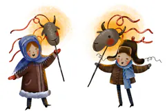 Ukrainian Carolers with Christmas Star. Ukrainian Kids Product Image 3