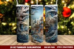 Christmas 20 OZ Tumbler Wrap PNG, Christmas Tumbler Wrap Product Image 1