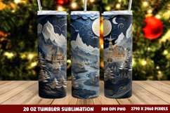 Christmas 20 OZ Tumbler Wrap PNG, Christmas Tumbler Wrap Product Image 1