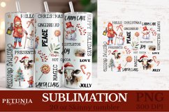 Christmas Tumbler Wrap Sublimation Designs being used as a Sublimation Tumbler Wrap Print