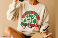 Christmas Crew 2025 Miami BEACH Florida SVG PNG T-shirt Desi Product Image 2