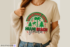 Christmas Crew 2025 Miami BEACH Florida SVG PNG T-shirt Desi Product Image 3