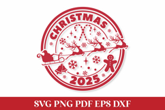 Christmas 2025 Round SVG Quote Product Image 2