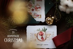 HOMEMADE CHRISTMAS Watercolor Christmas Clipart Product Image 20