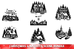 127 Christmas &amp; Nativity Scene Silhouette Mega Bundle Product Image 8