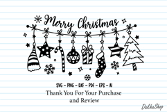 Christmas Svg Hanging Christmas Svg Merry Christmas Svg Png Product Image 10
