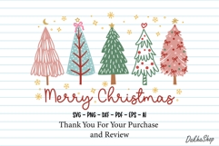 Hand Drawn Christmas Tree SVG, Merry Christmas SVG, PNG Product Image 12