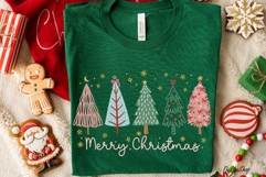 Hand Drawn Christmas Tree SVG, Merry Christmas SVG, PNG Product Image 5