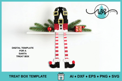 Christmas 3D Elf and Santa Treat Box Set SVG Templates Product Image 3