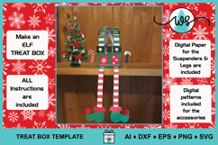 Christmas 3D Elf Treat Box SVG Template Product Image 8