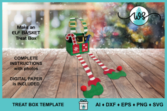 Christmas 3D Elf Treat Box SVG Template Product Image 2