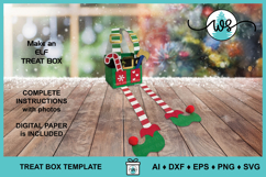 Christmas 3D Elf Treat Box SVG Template Product Image 2