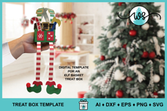 Christmas 3D Elf Treat Box SVG Template Product Image 5