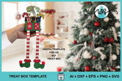 Christmas 3D Elf Treat Box SVG Template Product Image 5