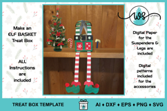 Christmas 3D Elf Treat Box SVG Template Product Image 7