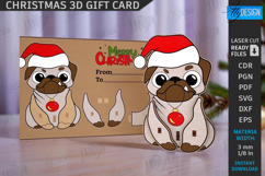 Christmas 3D Gift Cards Laser Cut Bundle|Xmas Pop Up Cards Product Image 3