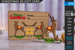 Christmas 3D Gift Cards Laser Cut Bundle|Xmas Pop Up Cards Product Image 6