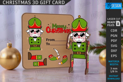 Christmas 3D Gift Cards Laser Cut Bundle|Xmas Pop Up Cards Product Image 7