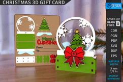 Christmas 3D Gift Cards Laser Cut Bundle|Xmas Pop Up Cards Product Image 9