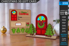 Christmas 3D Gift Cards Laser Cut Bundle|Xmas Pop Up Cards Product Image 11