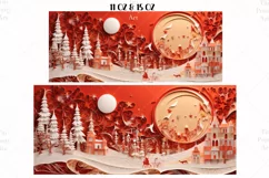 Christmas Mug Wrap Sublimation Designs, 3d Mug, Christmas Png