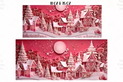 Christmas Mug Wrap Sublimation Designs, 3d Mug, Christmas Png