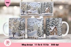 Christmas Mug Wrap Sublimation Designs, 3d Mug, Christmas Png
