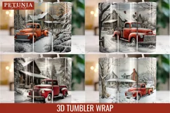 3D CHRISTMAS TUMBLER WRAP BEING USED AS A 20 OZ SUBLIMATION TUMBLER