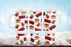 christmas 40oz quencher tumbler sublimation wrap uv dtf wrap SVG high resolution transparent background