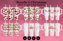 christmas 40oz quencher tumbler sublimation wrap uv dtf wrap SVG high resolution transparent background