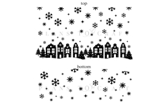 Christmas themed 40oz tumbler wrap design featuring holiday and winter style artwork available as digital files ready to download for crafting and decor projects