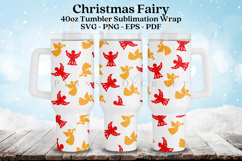 Christmas themed 40oz tumbler wrap design featuring holiday and winter style artwork available as digital files ready to download for crafting and decor projects