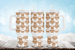 Christmas themed 40oz tumbler wrap design featuring holiday and winter style artwork available as digital files ready to download for crafting and decor projects