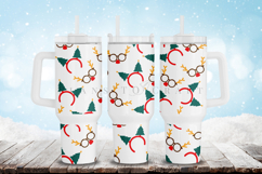Christmas themed 40oz tumbler wrap design featuring holiday and winter style artwork available as digital files ready to download for crafting and decor projects