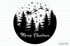 Merry christmas Svg, Deer Santa Svg, Winter Christmas Svg. Product Image 10
