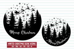 Merry christmas Svg, Deer Santa Svg, Winter Christmas Svg. Product Image 1