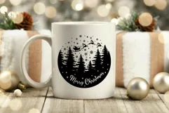 Merry christmas Svg, Deer Santa Svg, Winter Christmas Svg. Product Image 9