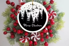 Merry christmas Svg, Deer Santa Svg, Winter Christmas Svg. Product Image 5