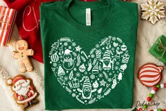 Christmas Svg, Christmas Heart Svg, Christmas Svg Design. Product Image 3